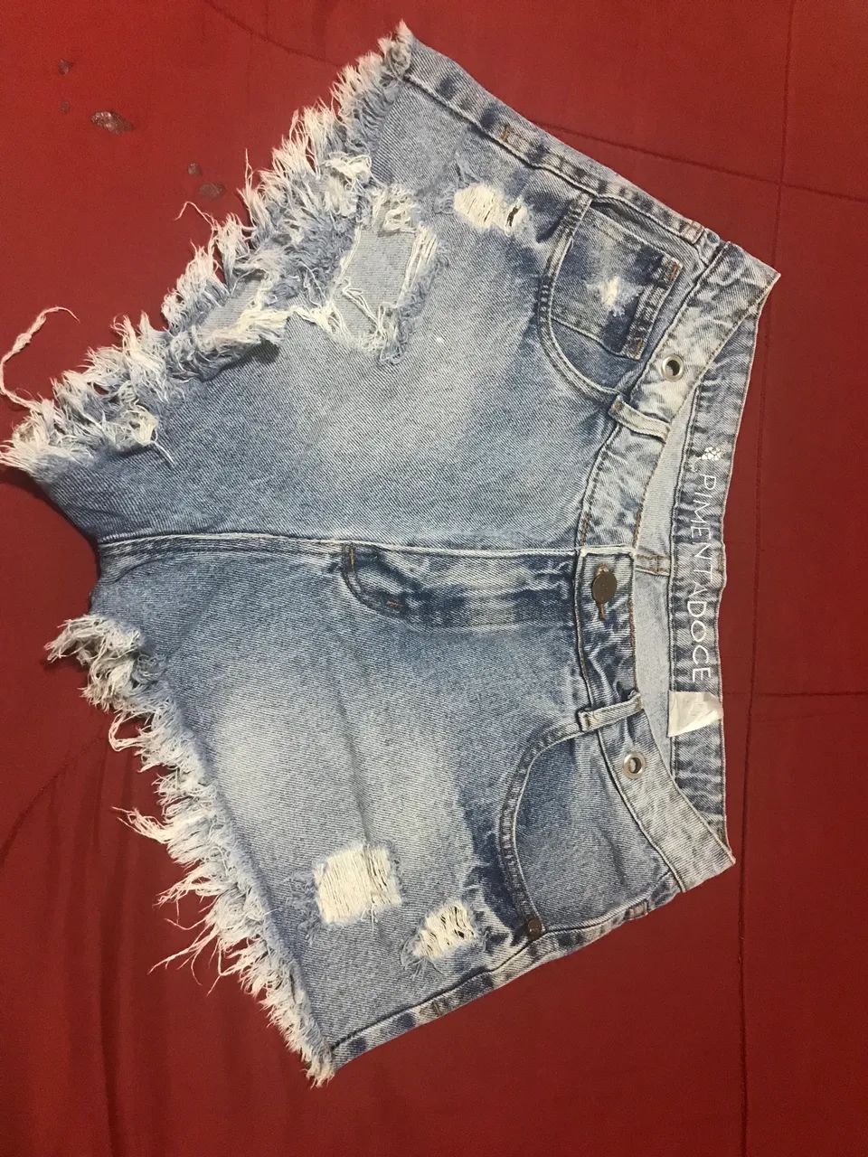 Shorts jeans/ pimenta doce 