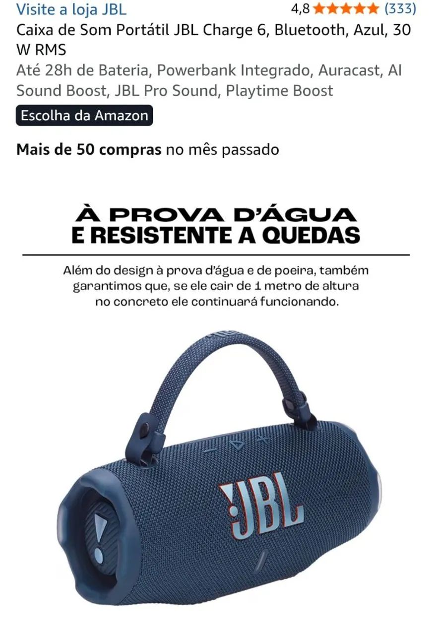 Caixa de som JBL Charge 6 - Foto 4