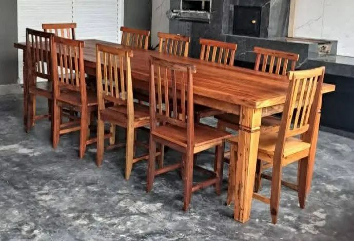 Promoção  mesa com cadeiras.  peroba 270×90
