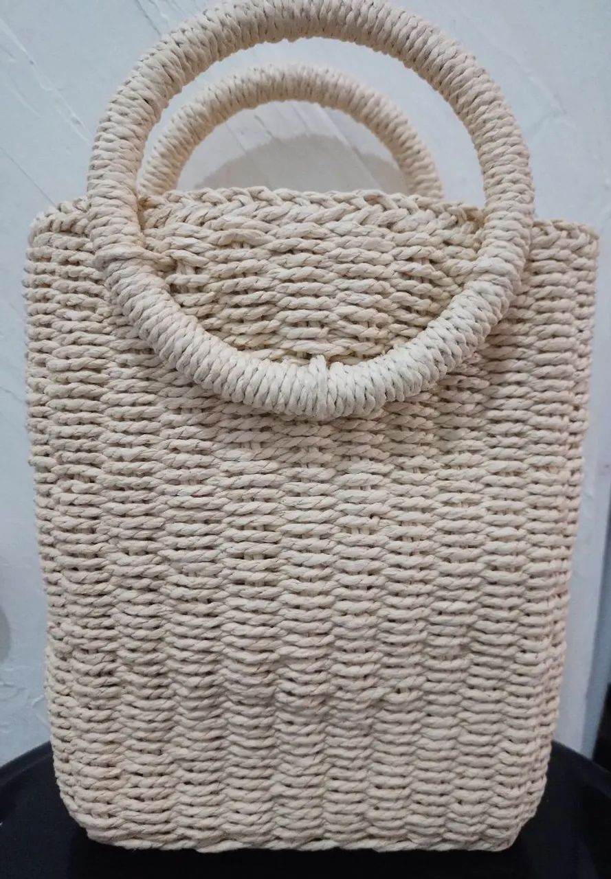 Bolsa de palha de mão.  - Foto 5