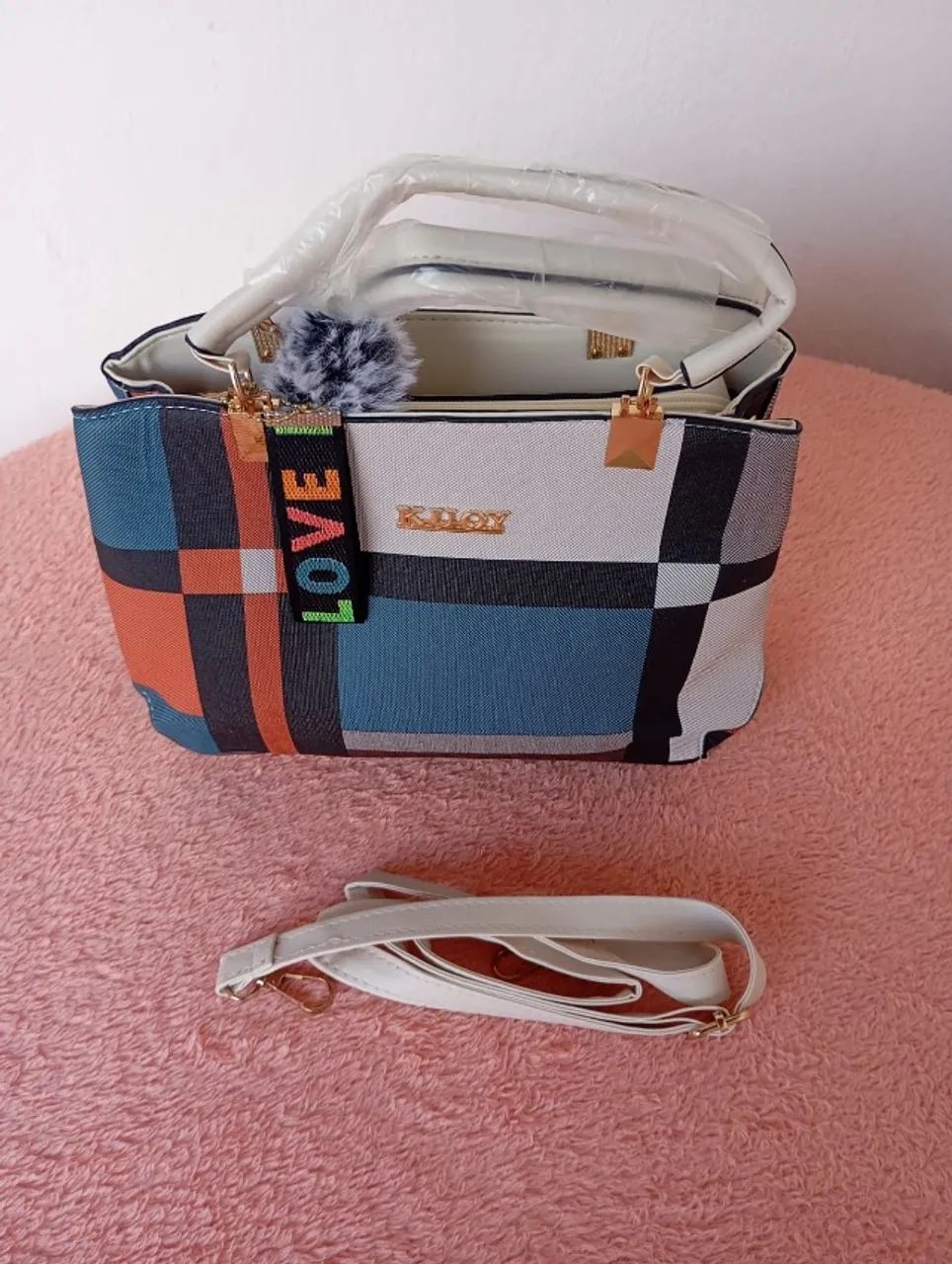 Bolsa Feminina Xadrez Kuoy - Foto 4