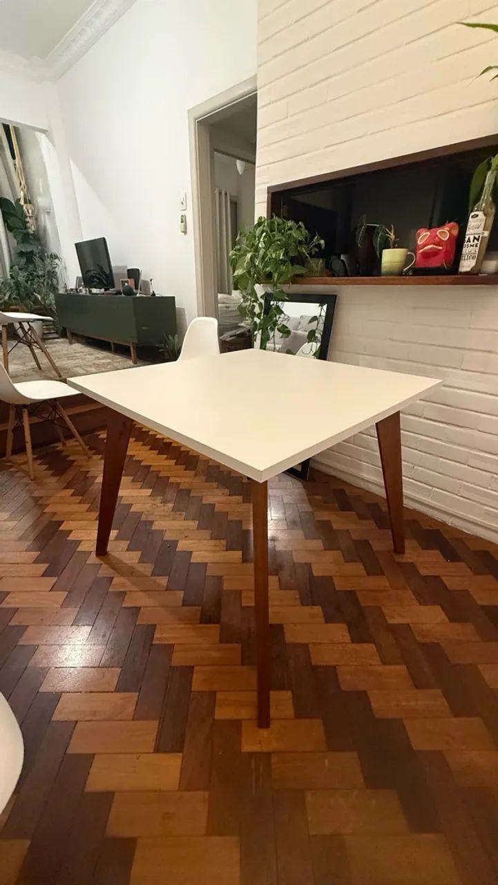 Mesa Quadrada Branca 90 cm - Foto 3