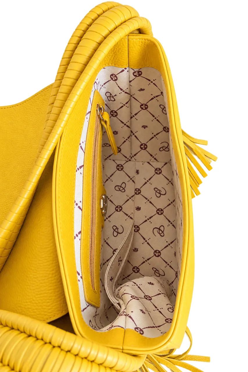 Bolsa Carmim em Couro com Franjas - Foto 4
