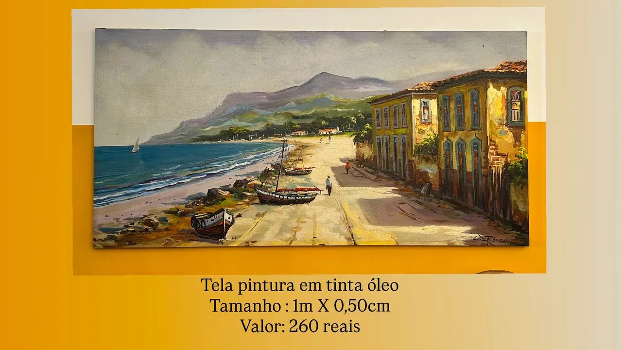 Vendo tela em tinta óleo 