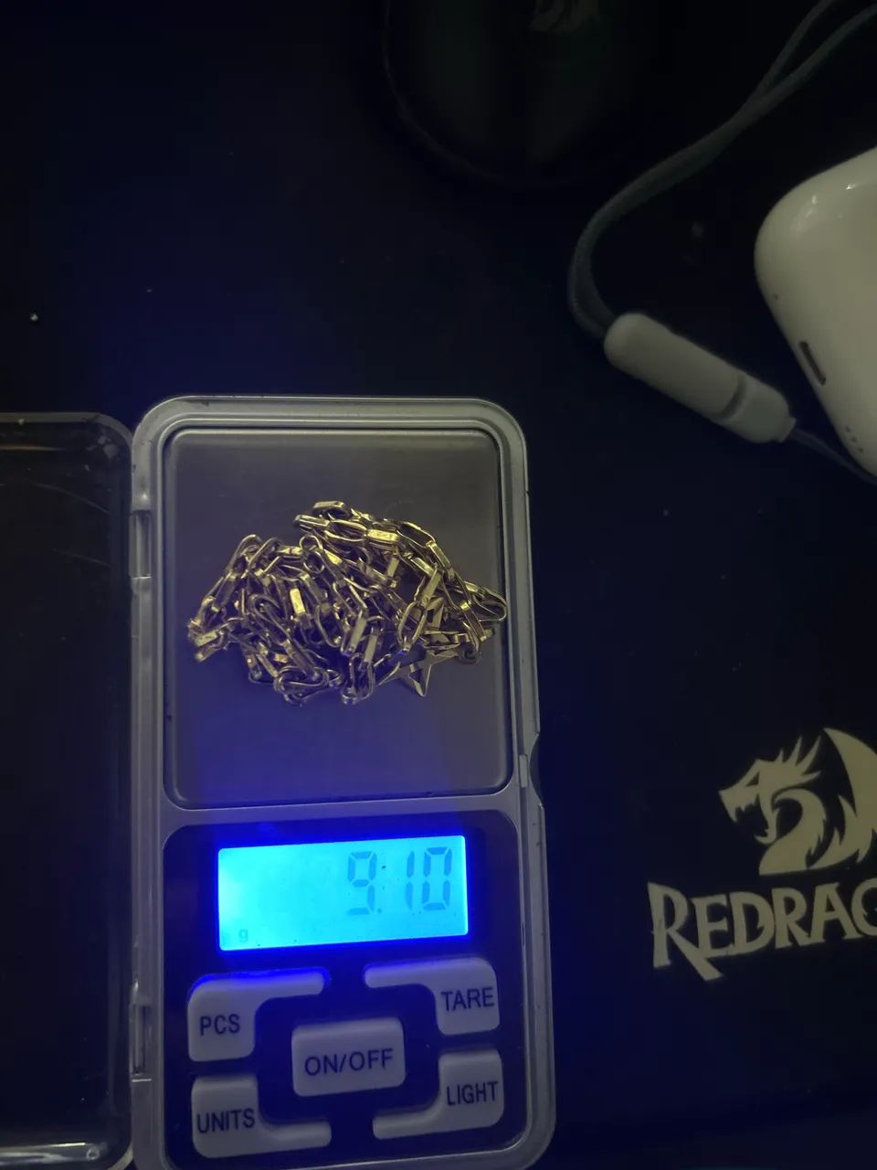 Corrente de ouro 9.10 g com pingente estrela de Davi 