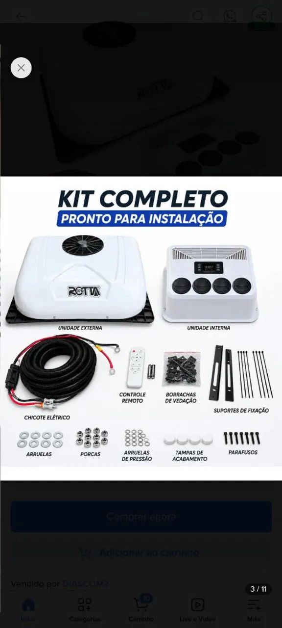 Ar-condicionado elétrico 24 V 