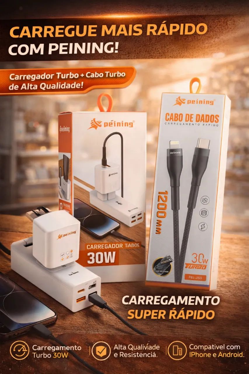 Cabo de Dados Peining 30W Turbo