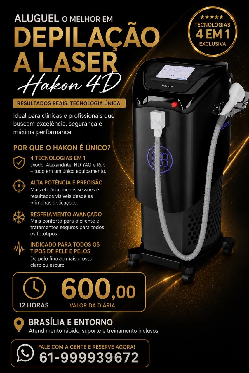 Sublocação aparelho depilação a laser 