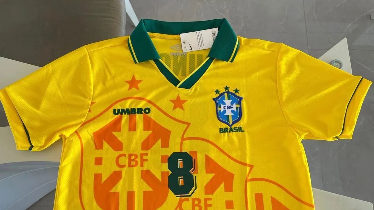 BRASIL COPA 1994 - DUNGA - AMARELA - RETRÔS - NOVAS!  - Foto 5