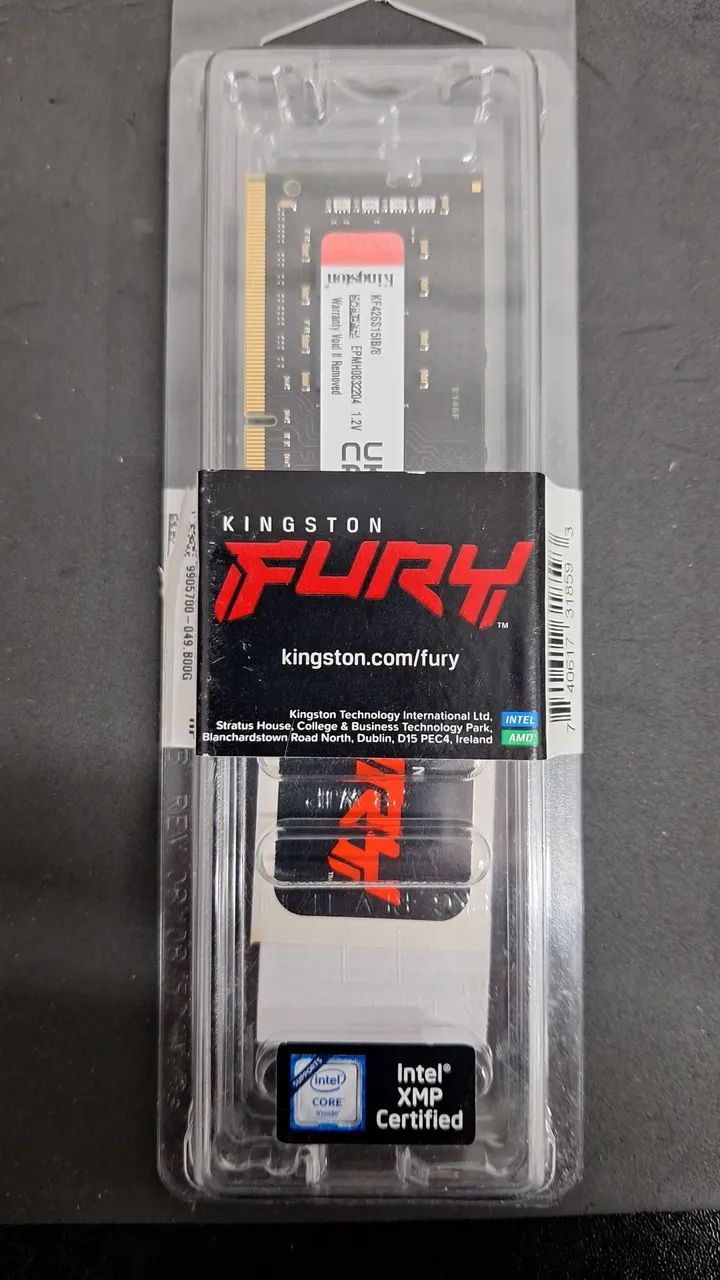 Memoria ram kingston 8gb ddr4 2600mhz