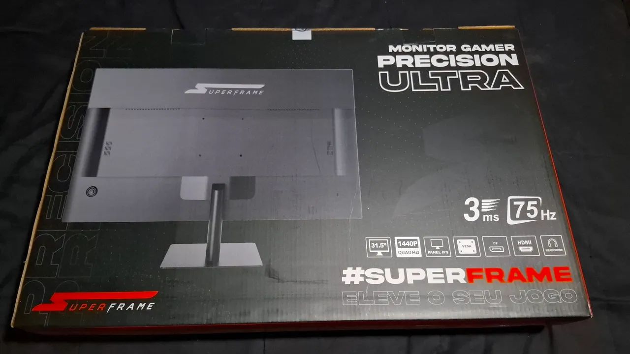 Monitor gamer superframe vision QDHD 32p ips na caixa  - Foto 2