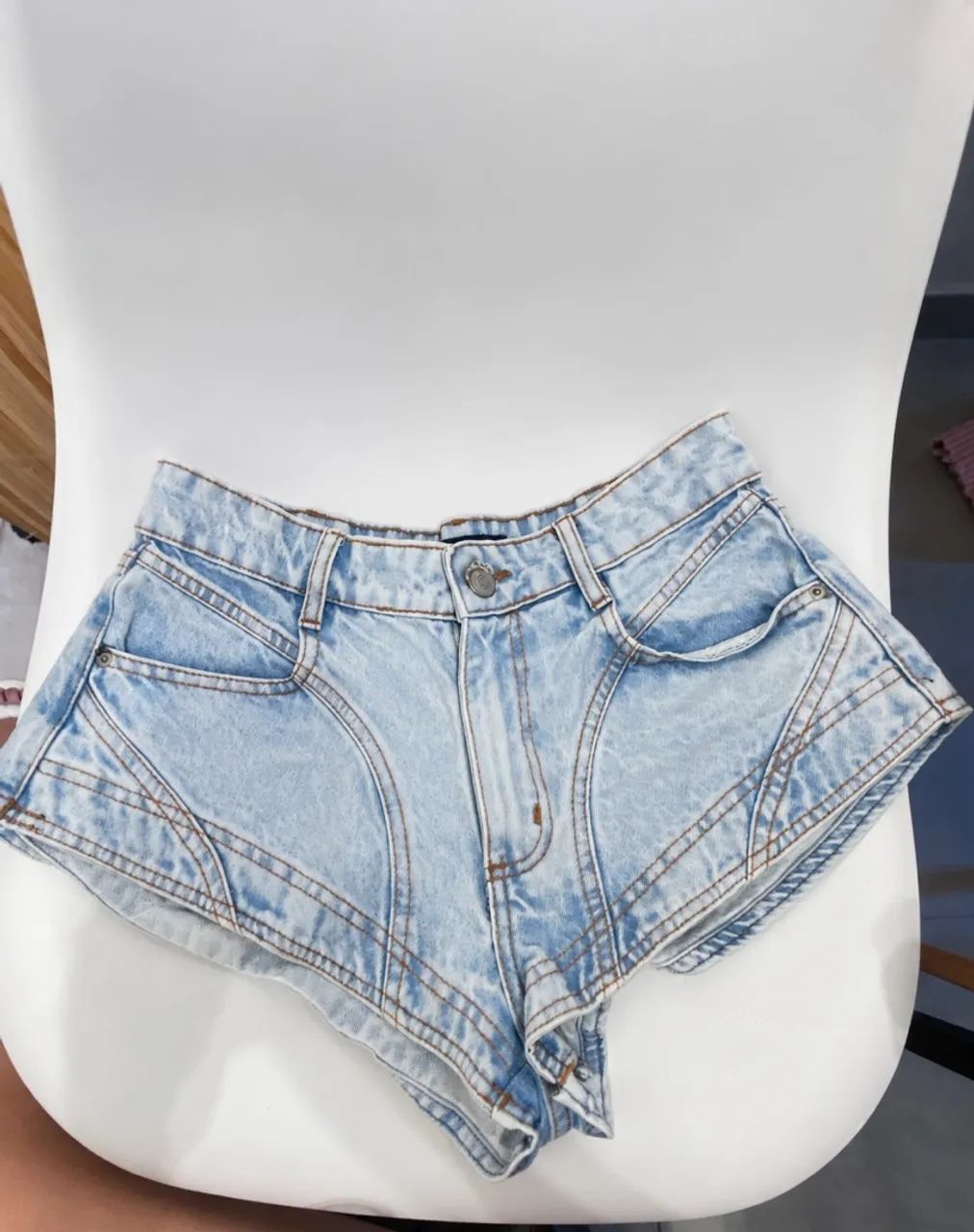 short jeans bluesteel hot pant azul 40 - Foto 2