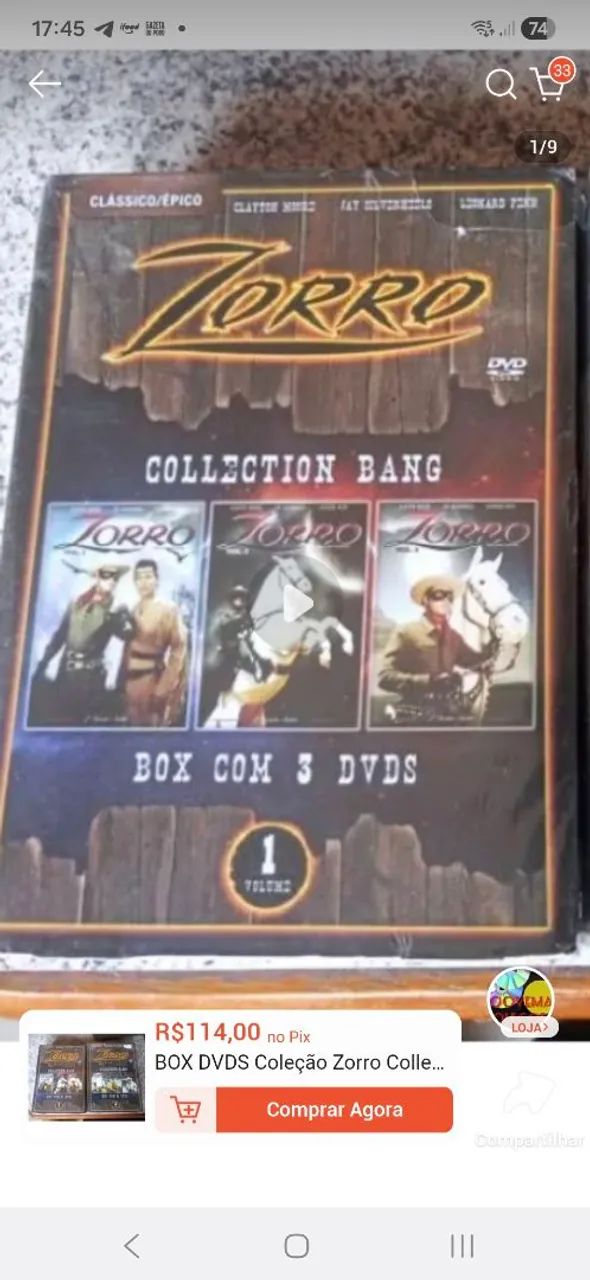 Box dvds Zorro & Tonto