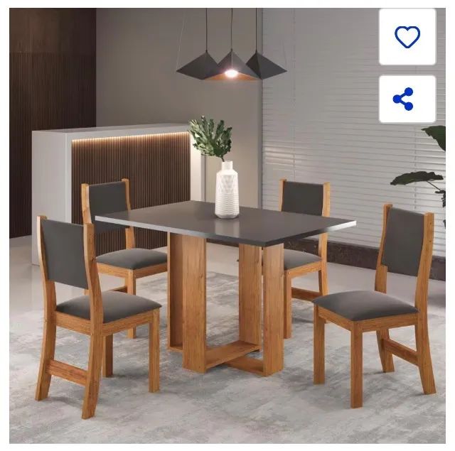 Mesa de jantar 2 cadeiras 