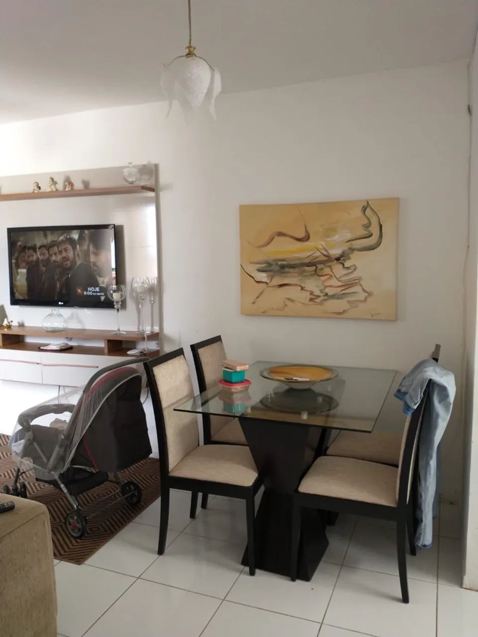 Venda mesa com 4 cadeiras e tampo de vidro - Foto 2