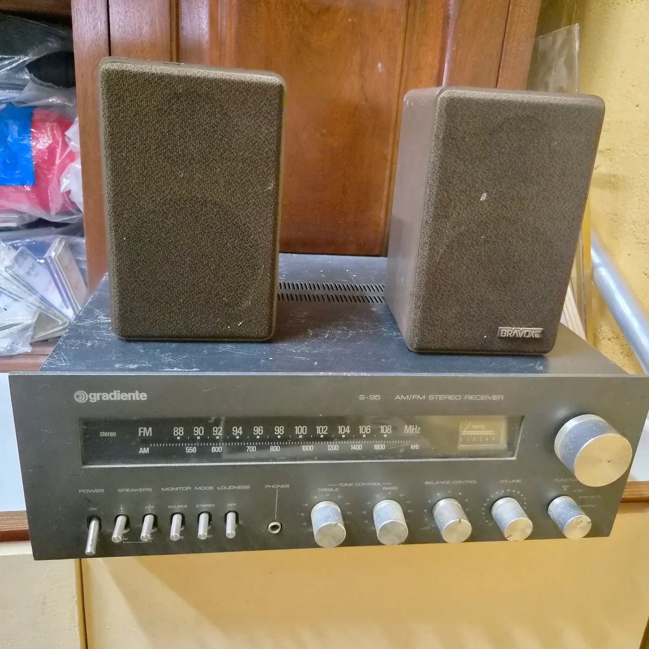 Receiver Gradiente S-95 + Caixas Bravox