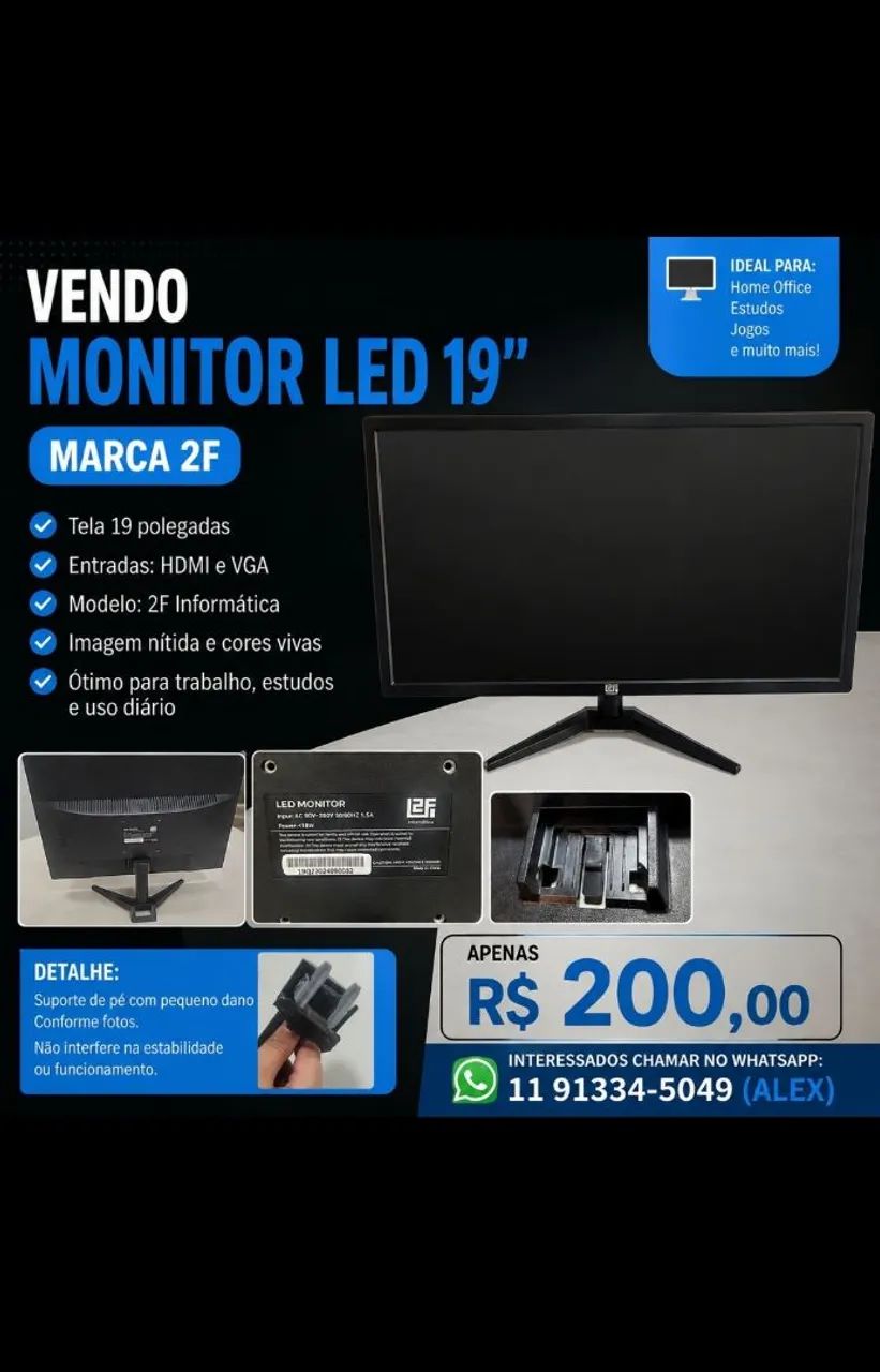 Monitor 17 polegada