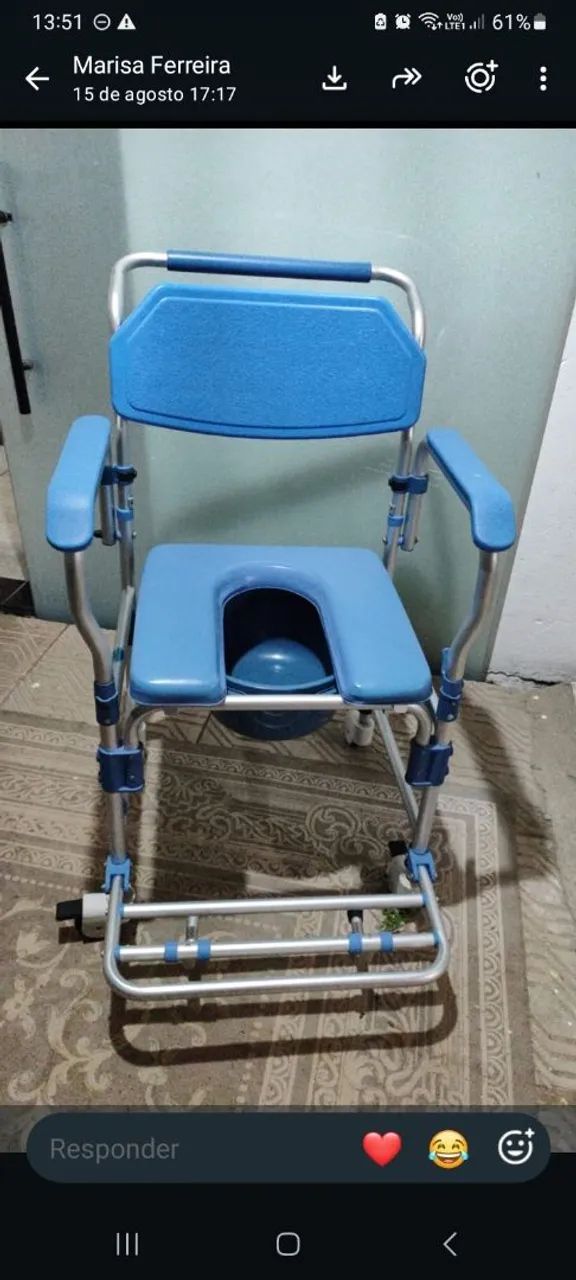 Vendo cadeira de banho e sanitário  - Foto 4