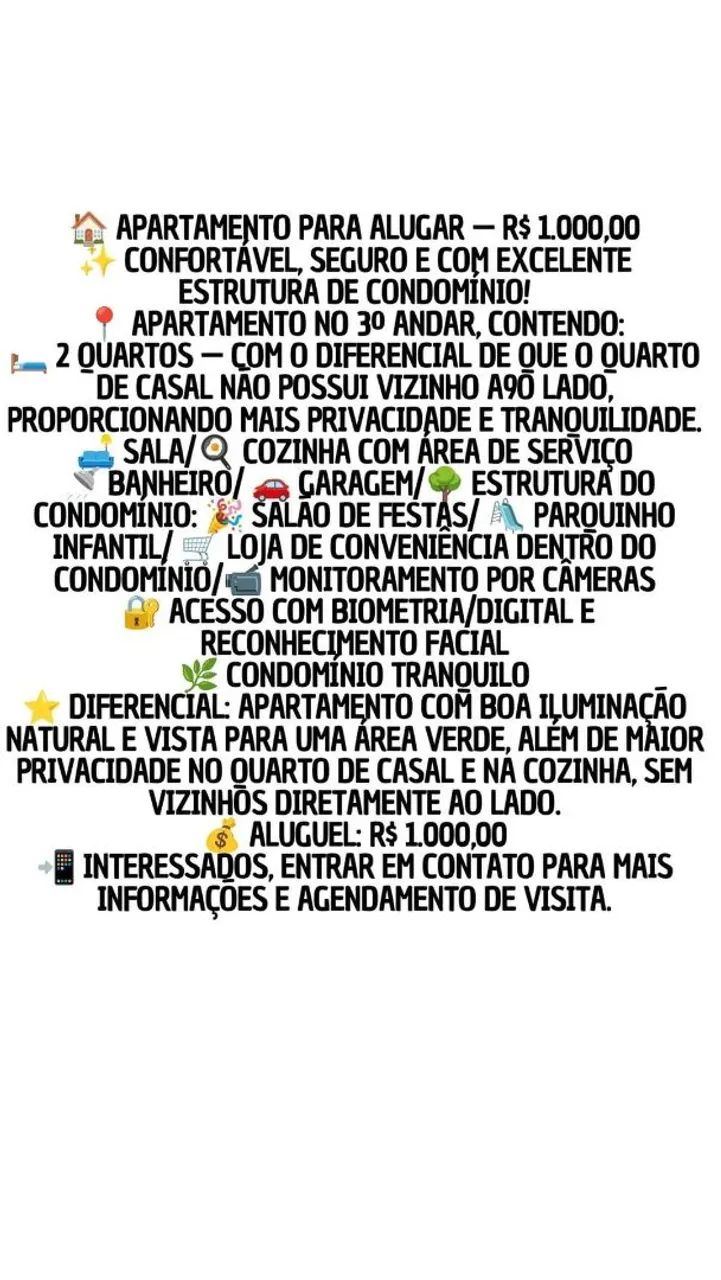 Alugo Apartamento 