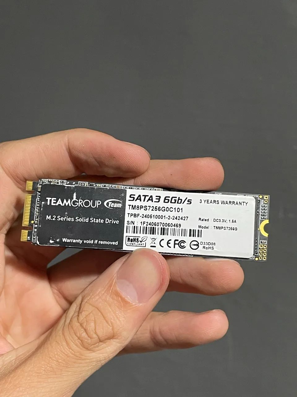 ? SSD M.2 SATA Team Group 256GB - NOVO / NUNCA USADO