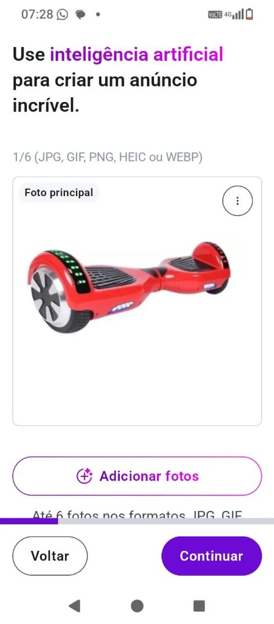 Skate elétrico 