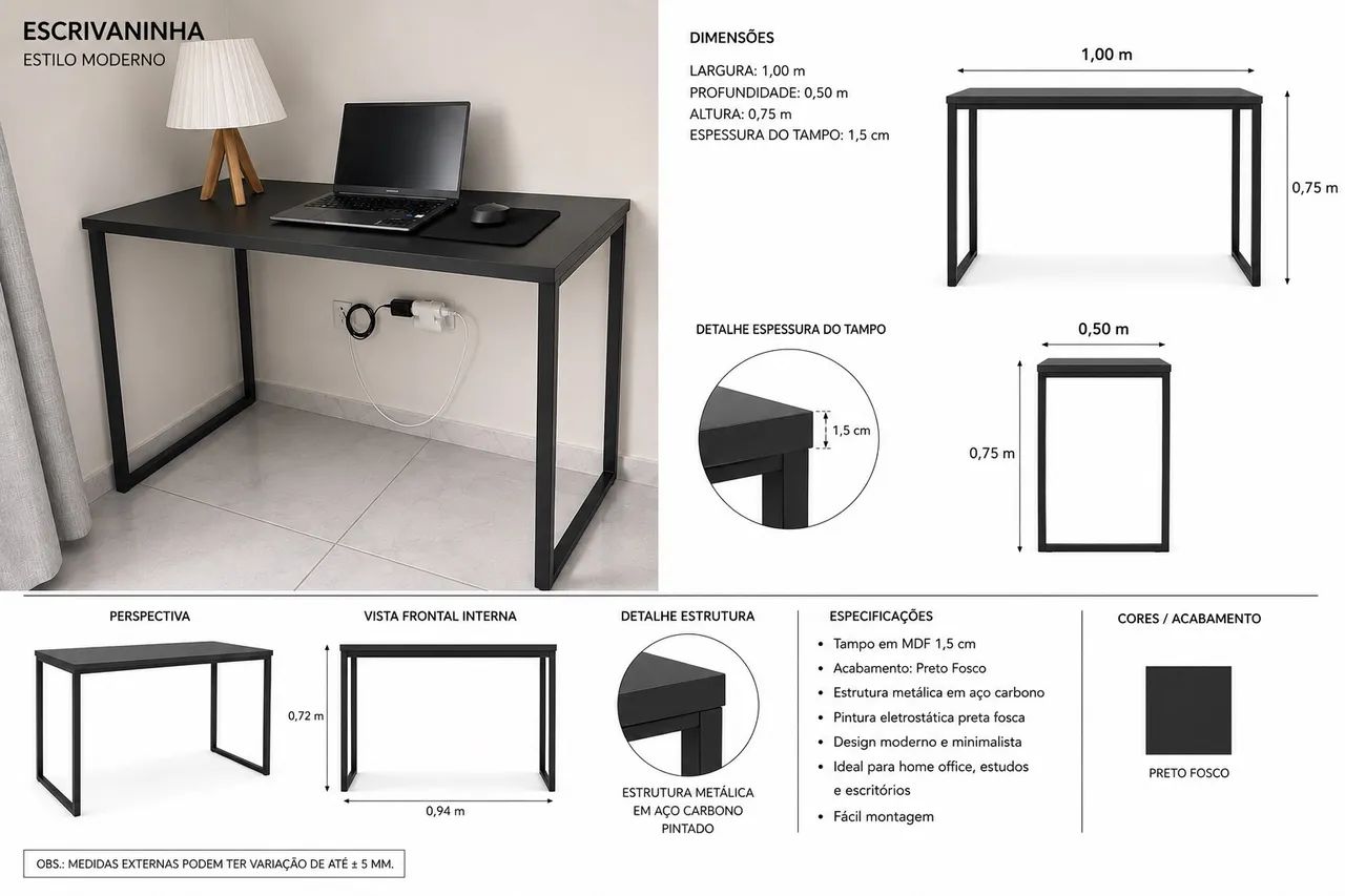 Mesa escrivaninha  - Foto 2