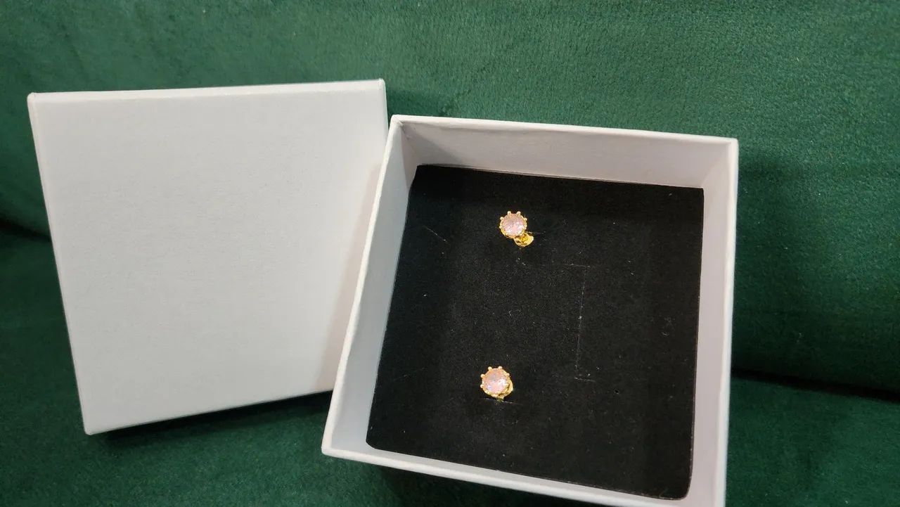 Brincos de prata 925 banhado à ouro - Foto 3