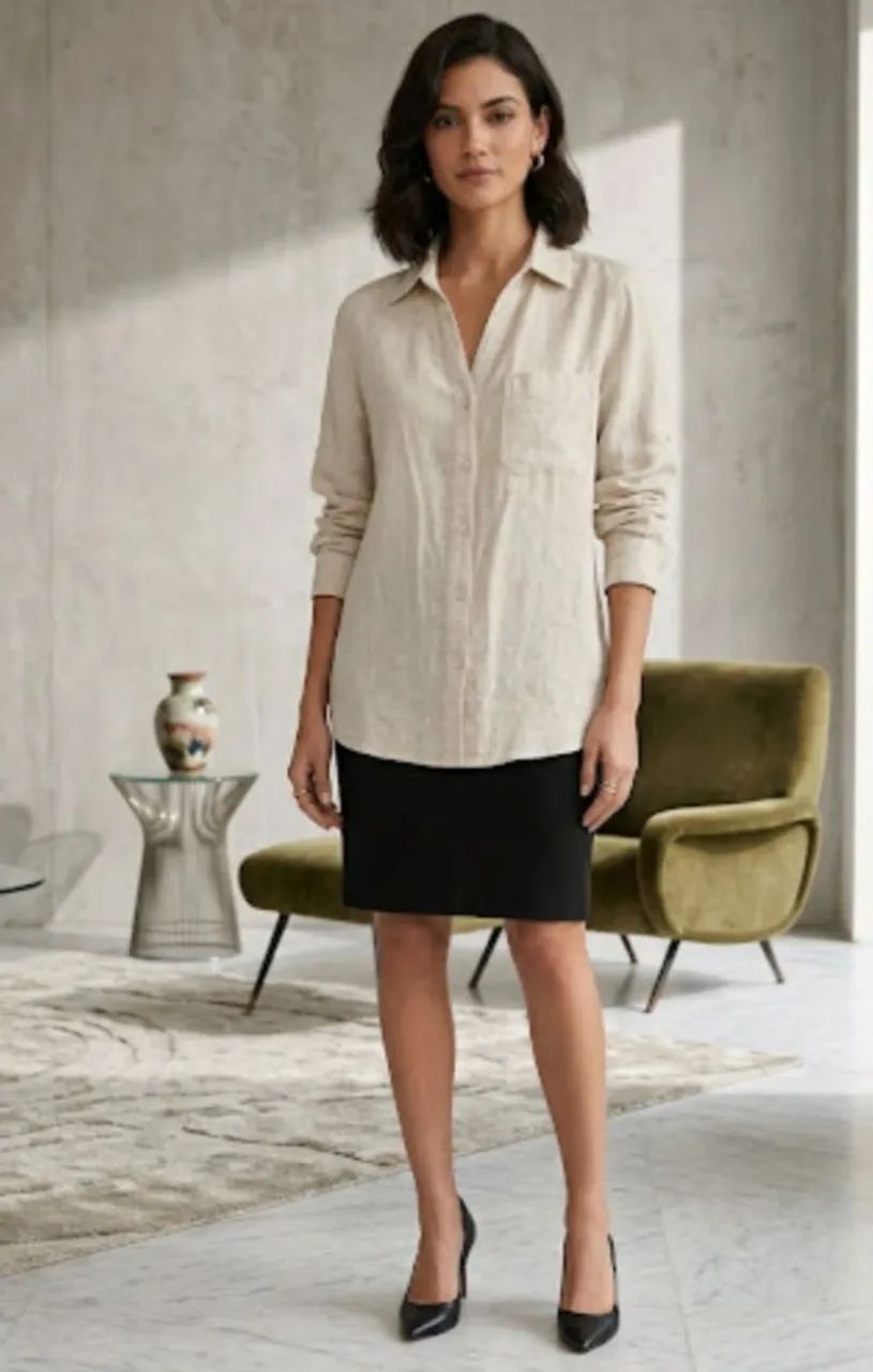 Camisa linho off  - Foto 2