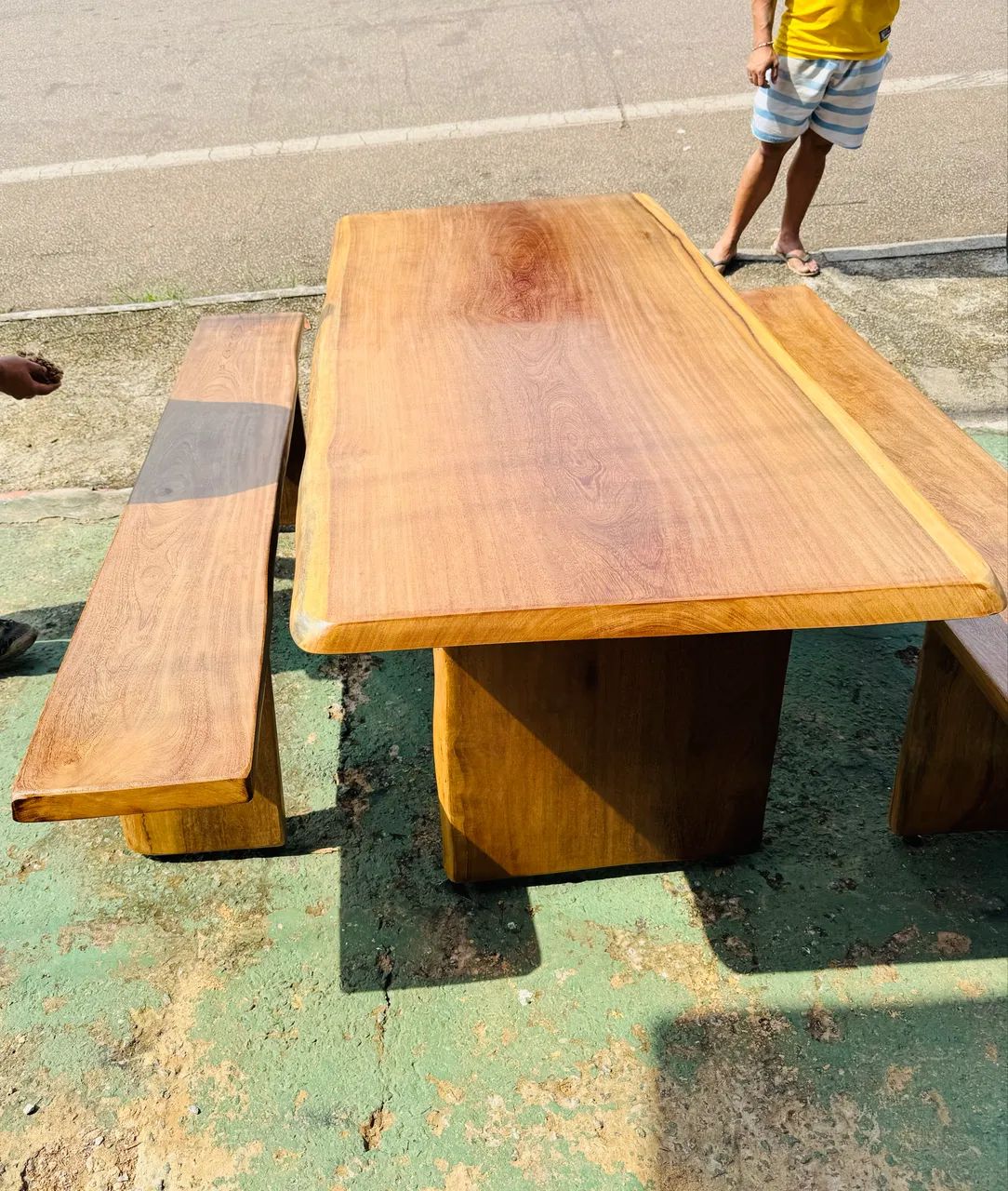 Conjunto mesa rústica 