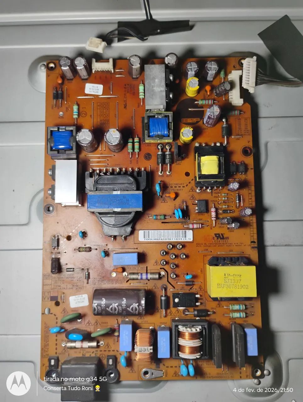 Placa da fonte TV LG 55LA6214