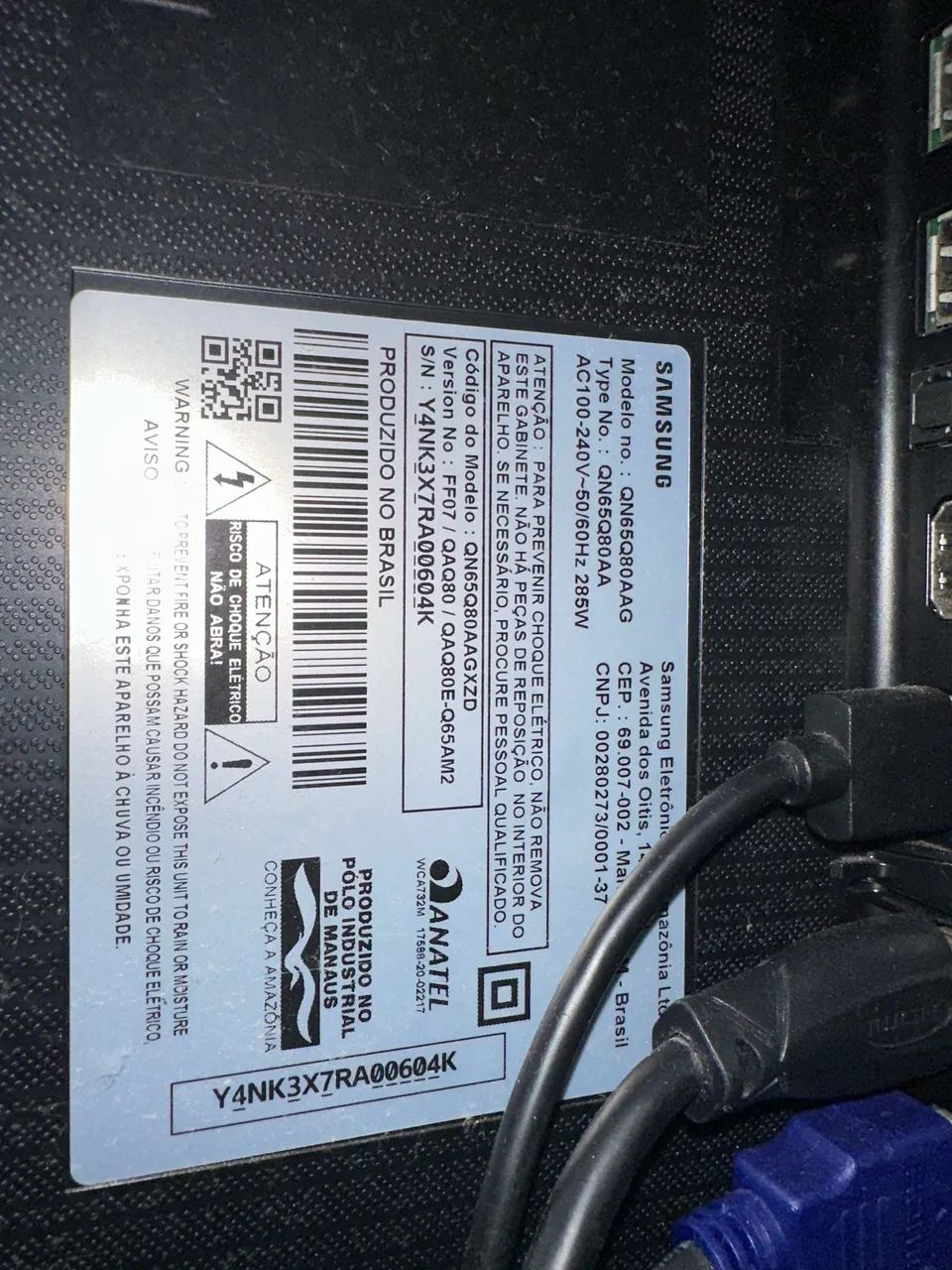 TV Samsung 65? - COM DEFEITO NO DISPLAY