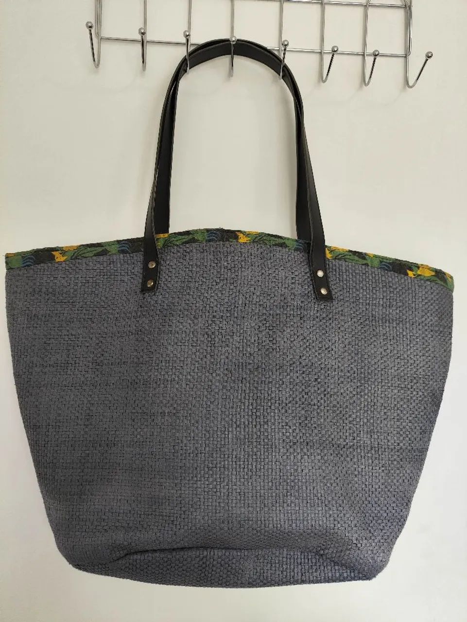 Bolsa de praia cinza azulado