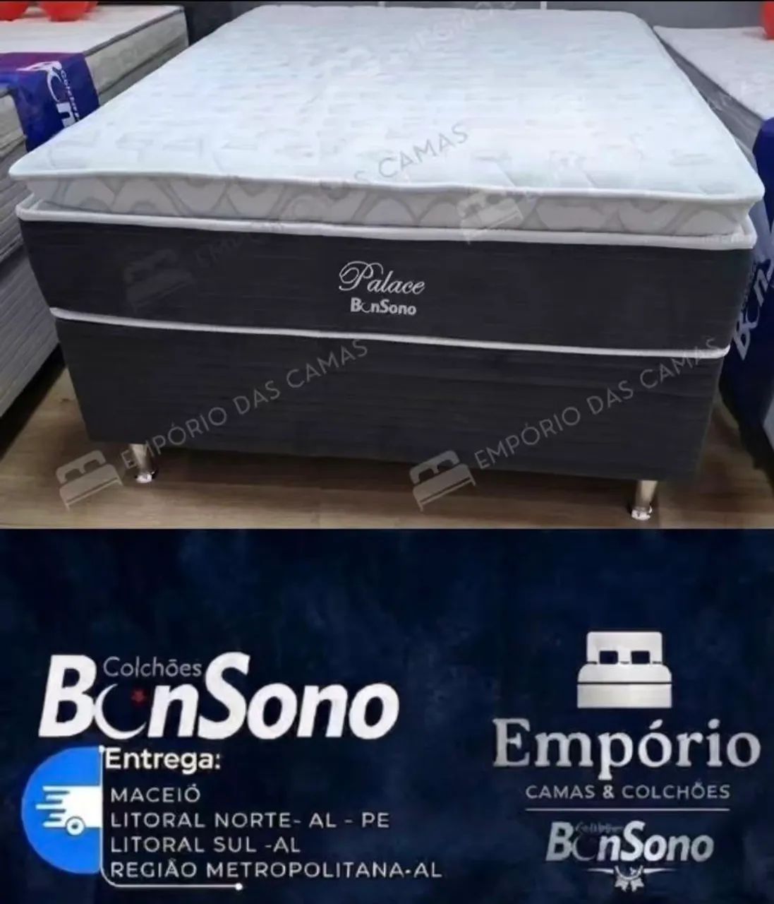 Cama casal palace molas pocket ensacada base e colchao pronta entrega 