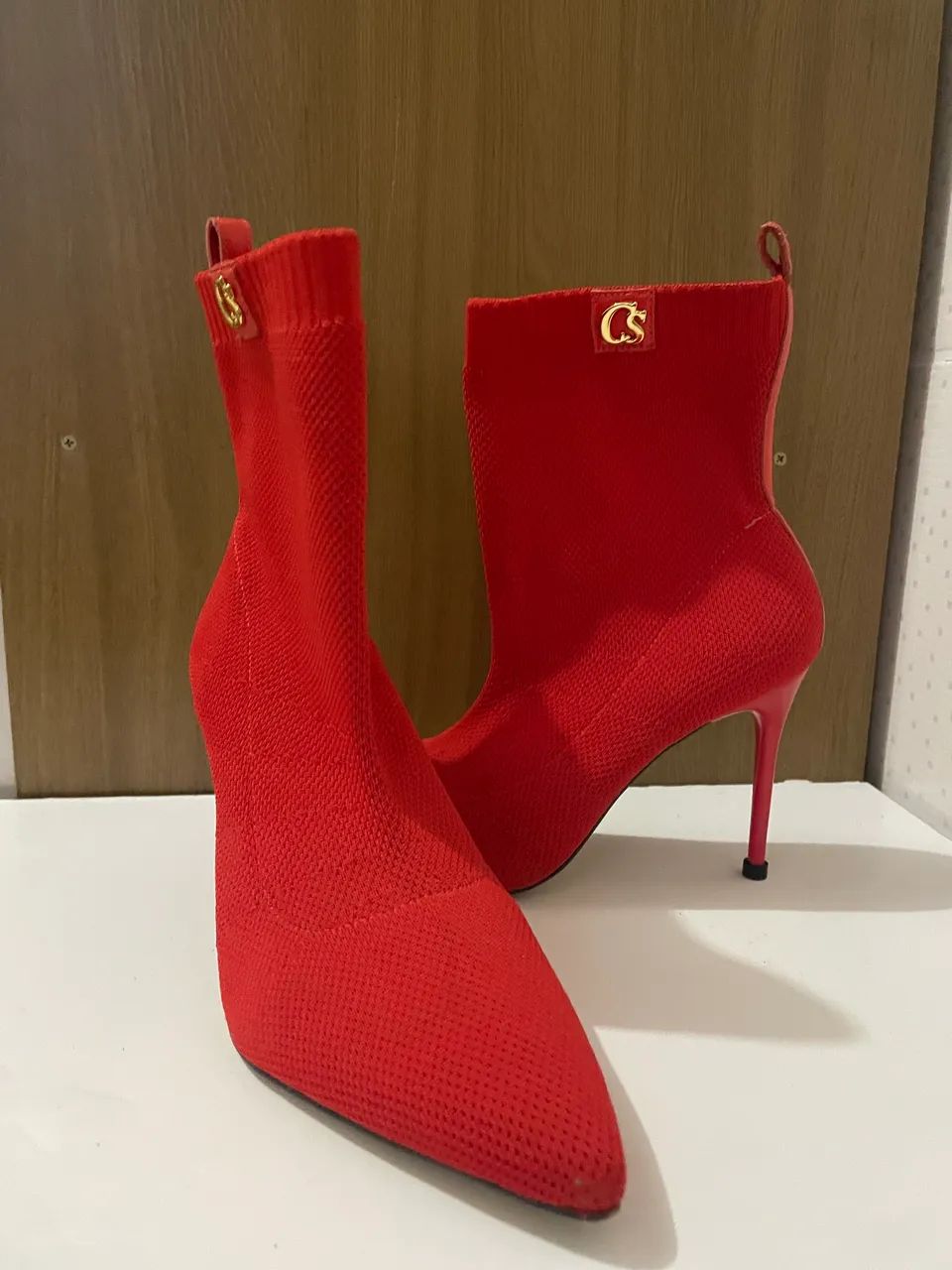 Bota Carmen Steffens Vermelha (Usada apenas 1 vez!) - Foto 2