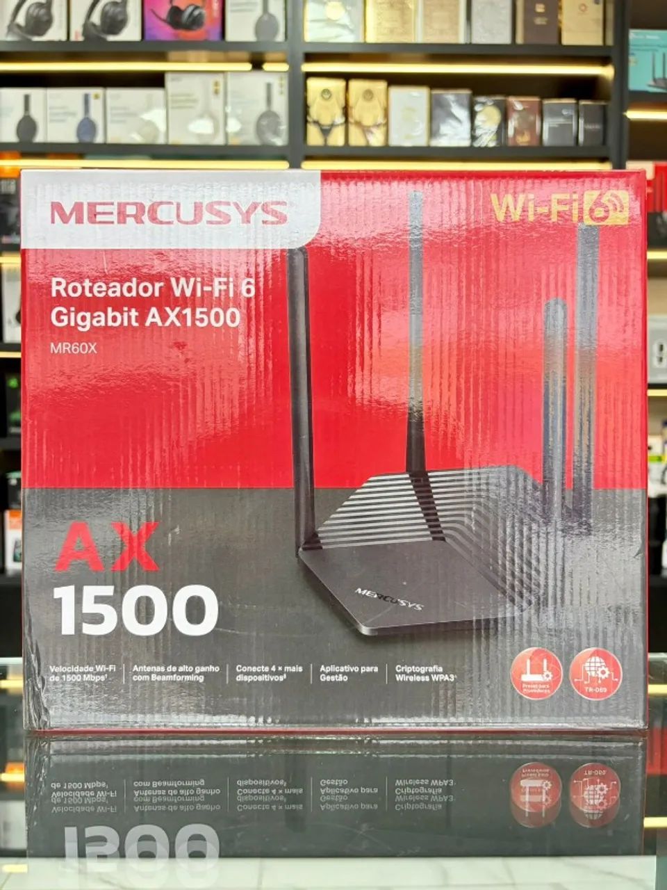Roteador Mercusys Mr60x Gigabit Ax1500 Wi-fi 6 