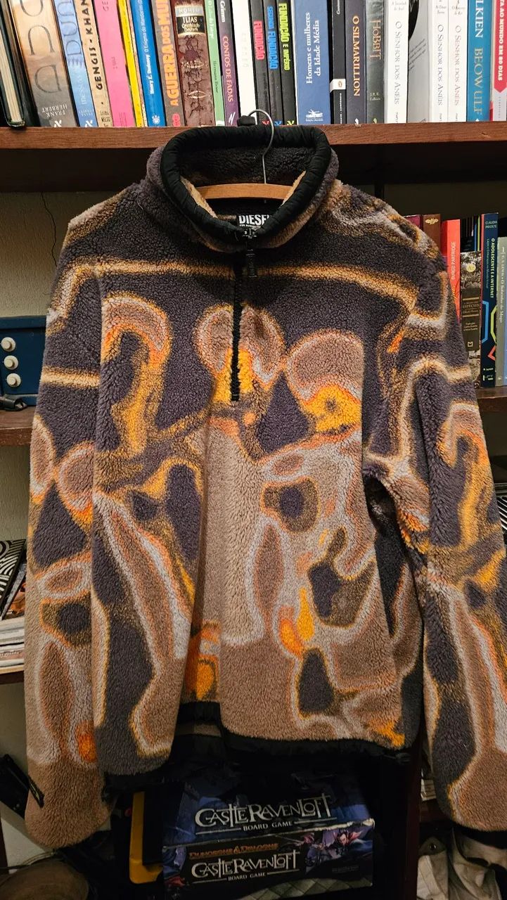 Moletom Diesel S-TRAILER original Half-zip sweatshirt teddy jacquard