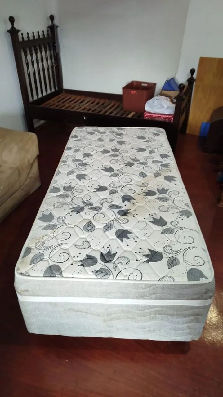 Cama box solteiro colchão conjugado  - Foto 2