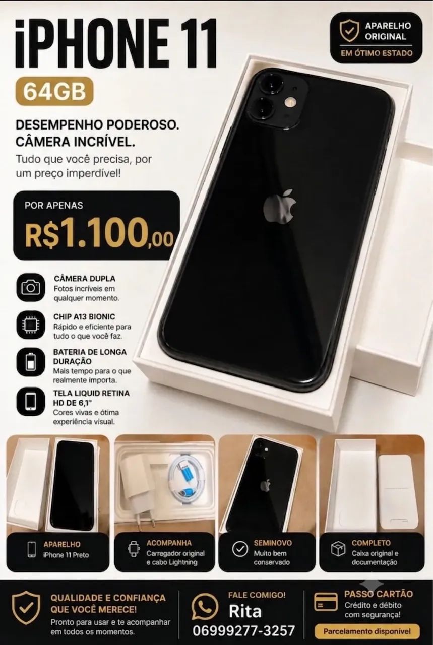 IPhone 11 em ótimo estado 