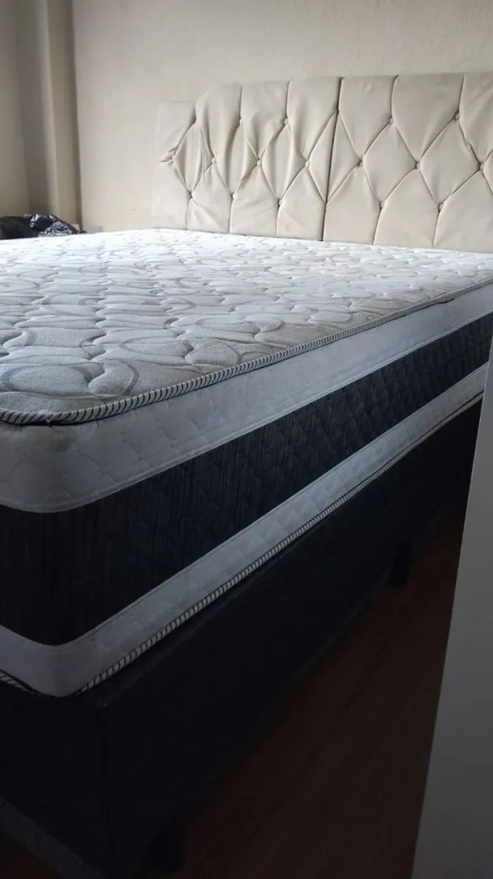Cama box Queen + colchão  - Foto 4
