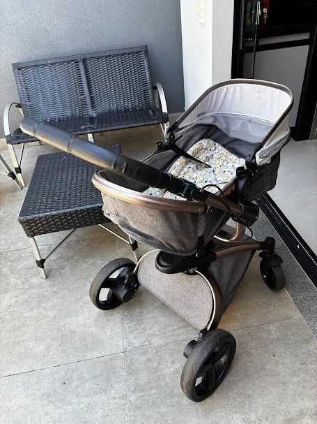 Carrinho Bebe Dzieco Vulcan Rose - Possui Bebe Conforto - Multissimo bem cuidado - Foto 3