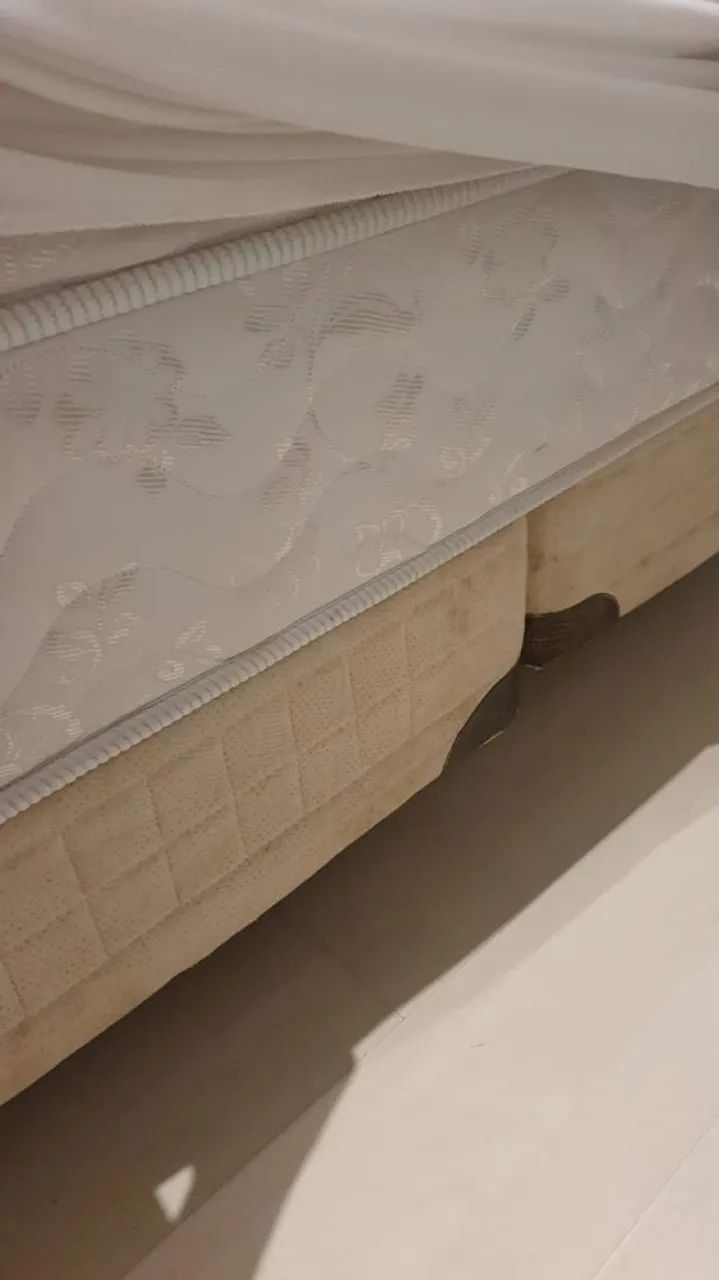 Kit de cama, colchão com massagem, box e cabeceira. - Foto 5