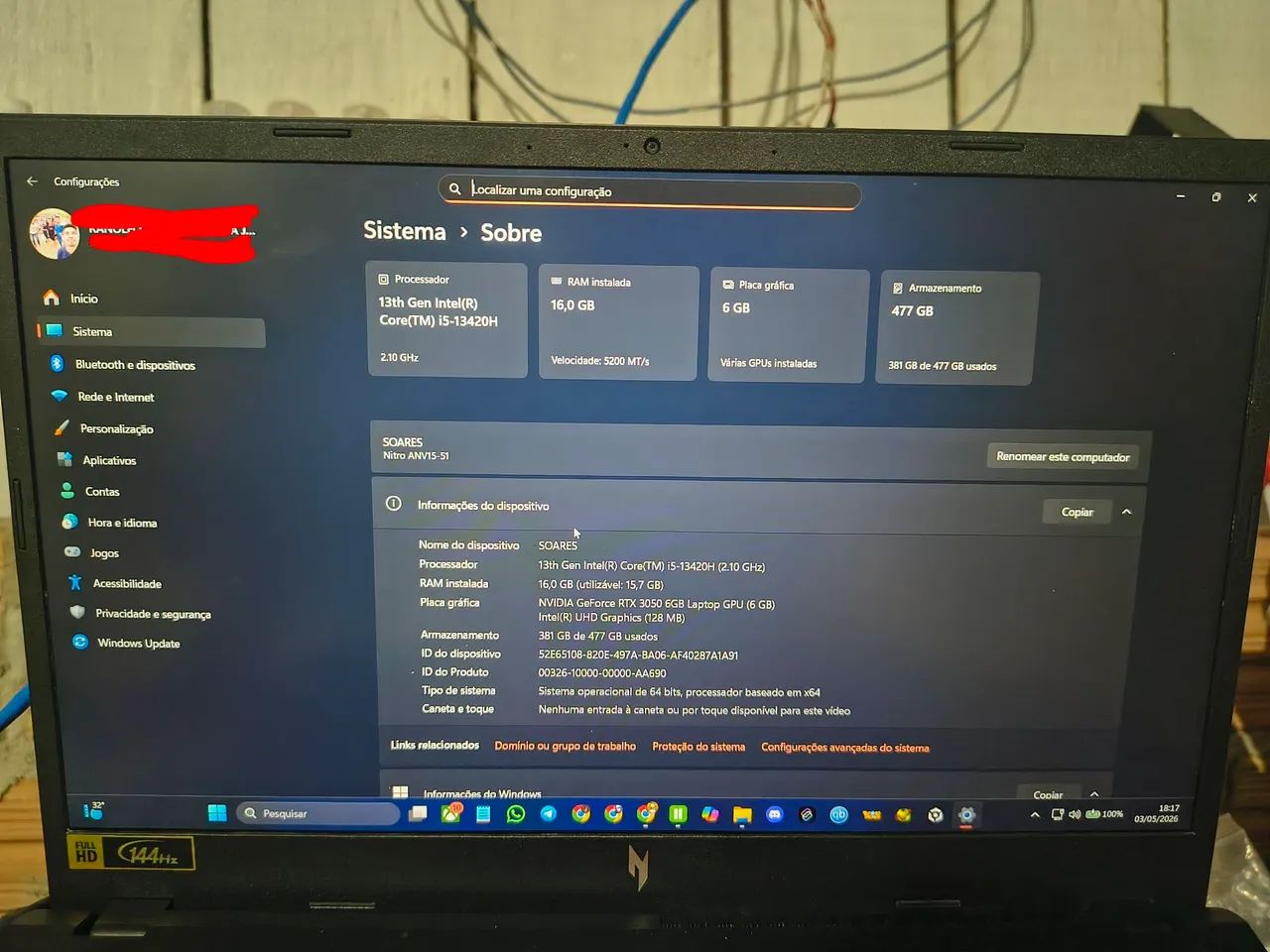 ACER NITRO V15 GAMER  - Foto 3