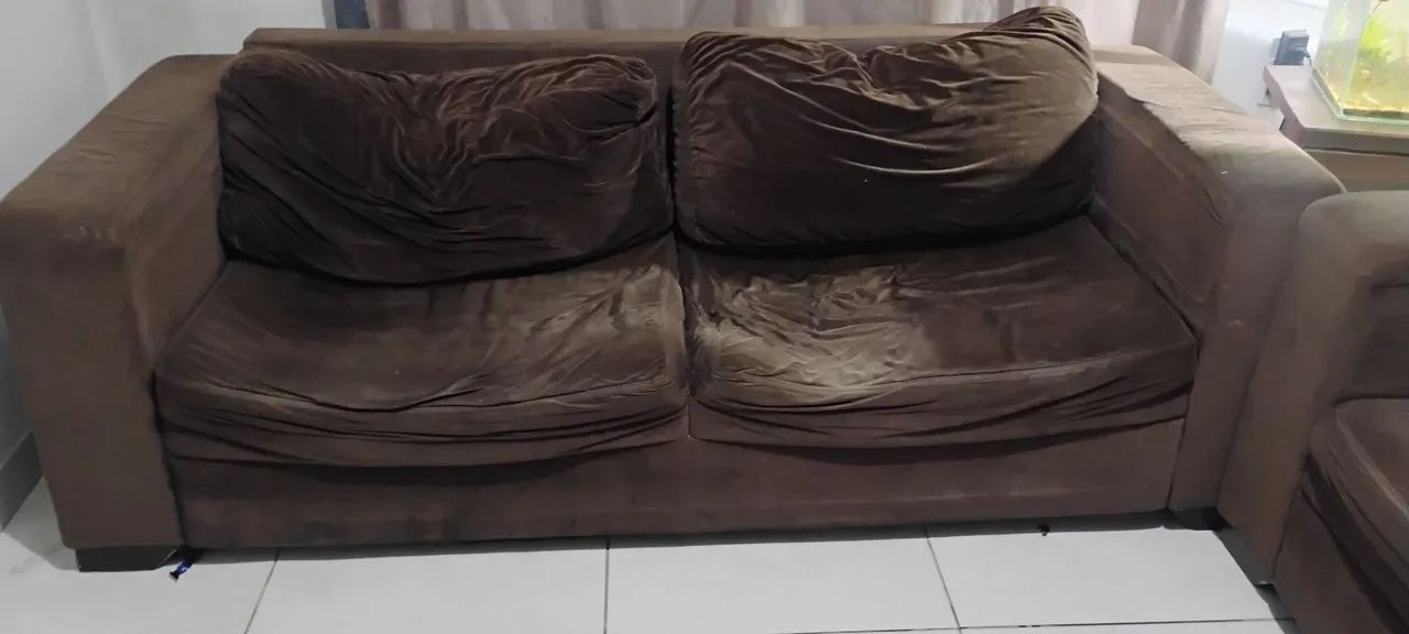 Conjunto - sofá marrom  - Foto 2