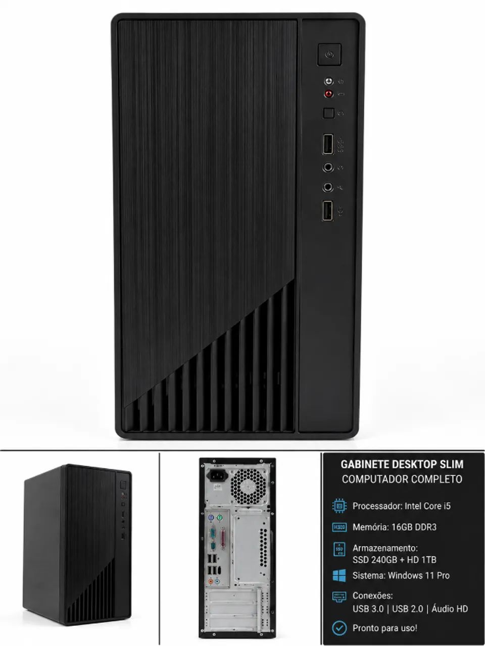 Desktop i5 16GB RAM SSD 256GB HD 1TB Windows 11
