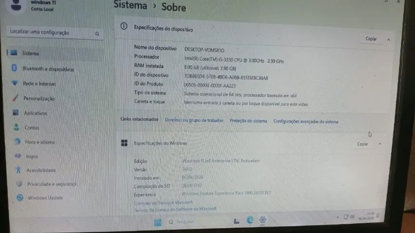 PC / CPU [ i5-3330 ] - Rápido, Testado e Pronto para Usar! (DISPONIVEL A NEGOCIAR VALOR.) - Foto 5