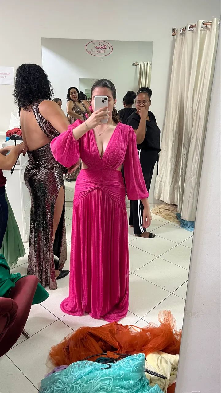 Vestido de festa rosa 