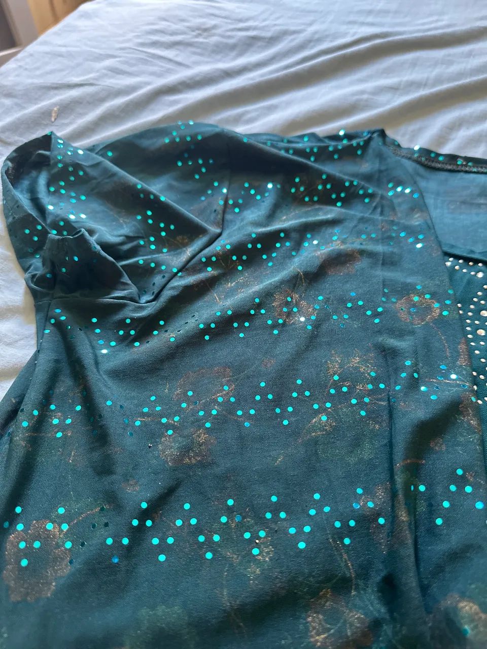 Blusa verde com brilho e strass TAM M  - Foto 3
