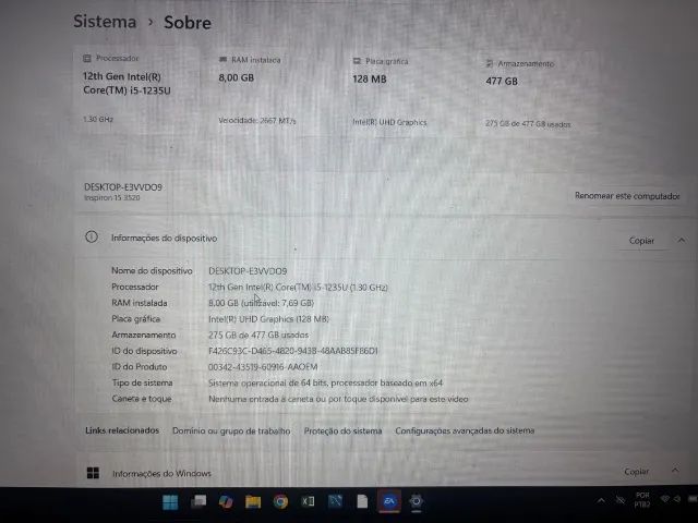 NOTEBOOK DELL INSPIRON 15 | 8gb RAM | 512gb SSD | Intel i5 12 Geração - Foto 5