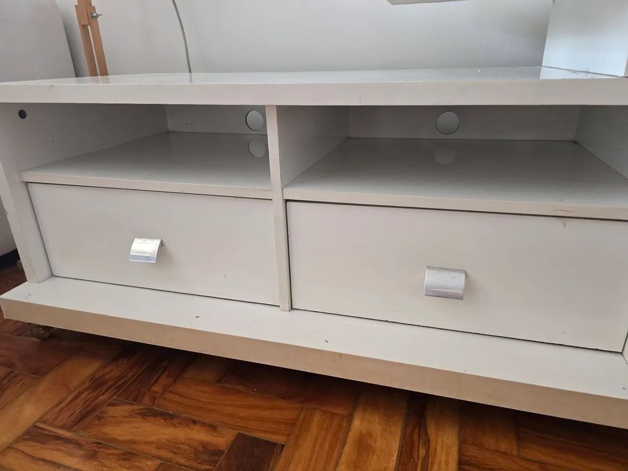 Rack branco com duas gavetas - Foto 4