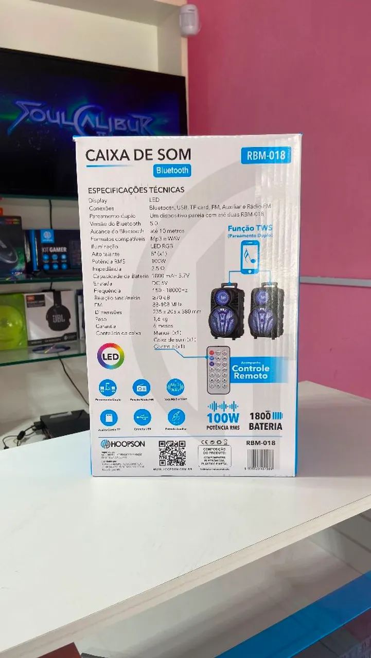 Caixa de som Bluetooth com led rgb  - Foto 3